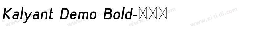 Kalyant Demo Bold字体转换